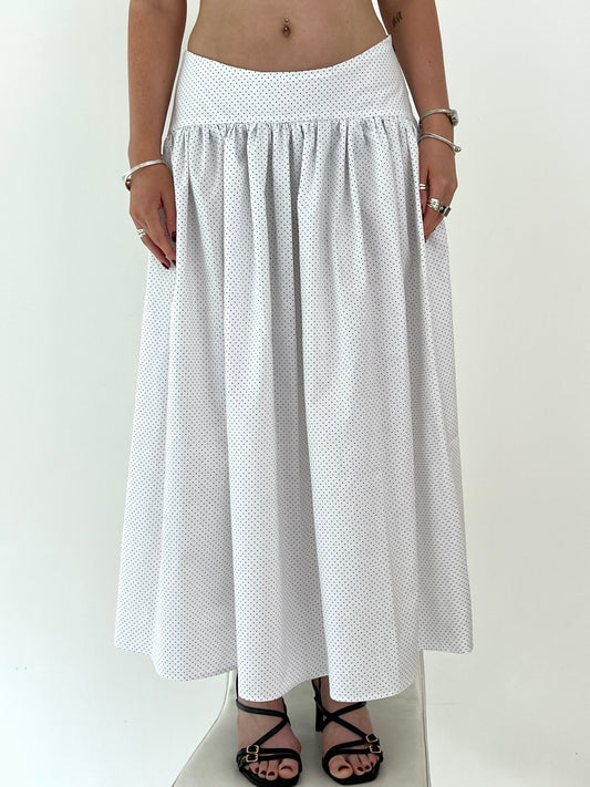 Olla Skirt in White + Black