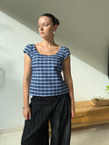Lila Top in Check